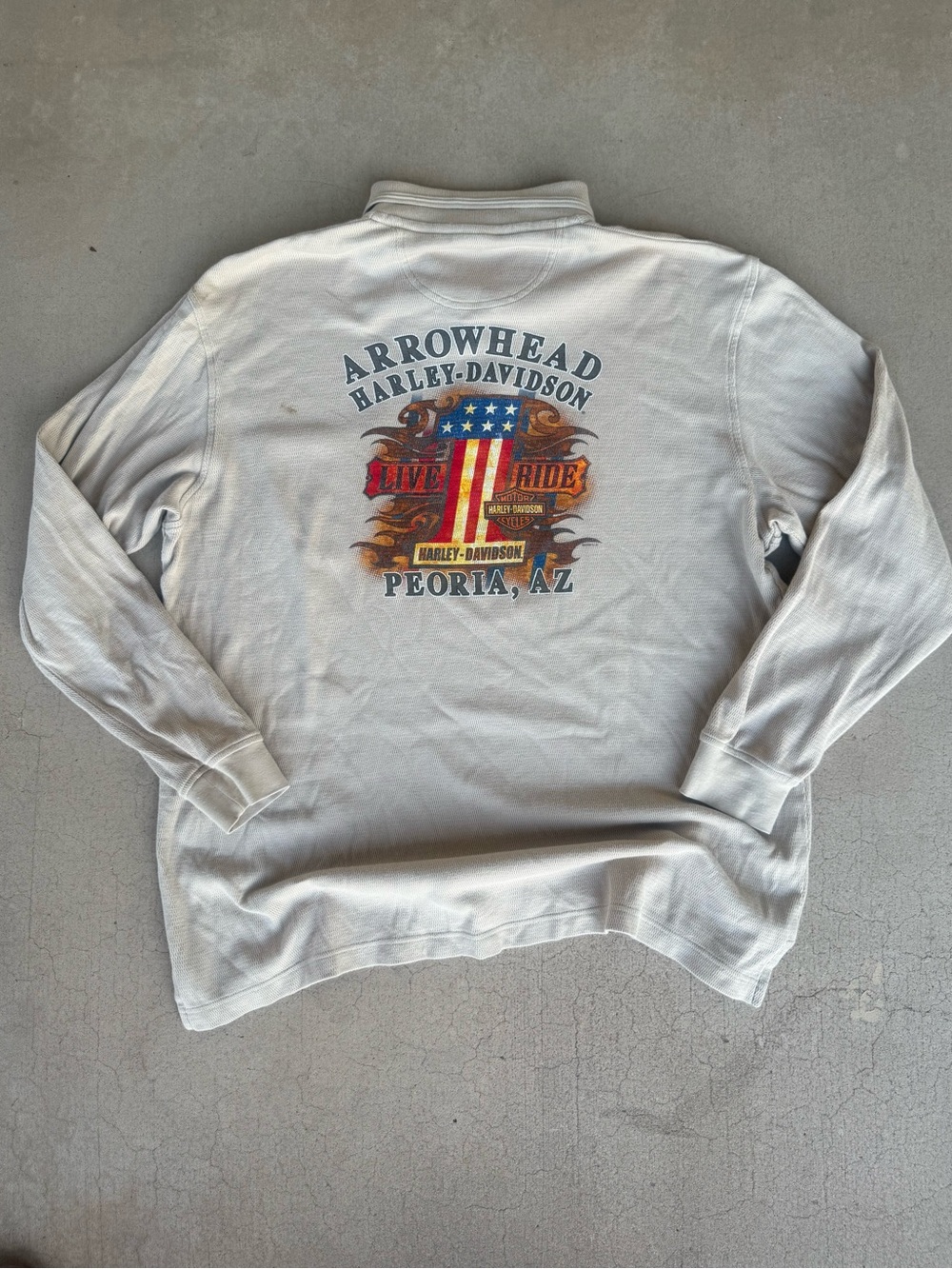 Harley-Davidson Arrowhead Peoria Arizona Long Sleeve Polo Size Large